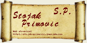 Stojak Primović vizit kartica